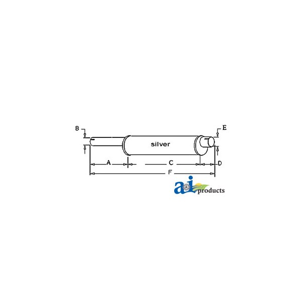 MUFFLER 28" x5" x5"